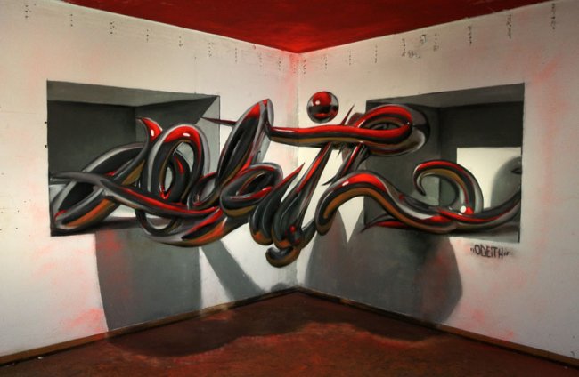 Анаморфотное искусство от Odeith (15 фото)