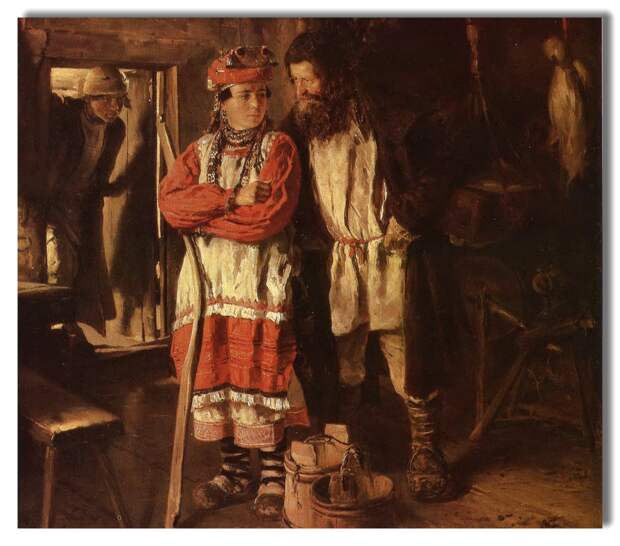 Картина В. Е. Маковского «Свёкор», 1888 год
