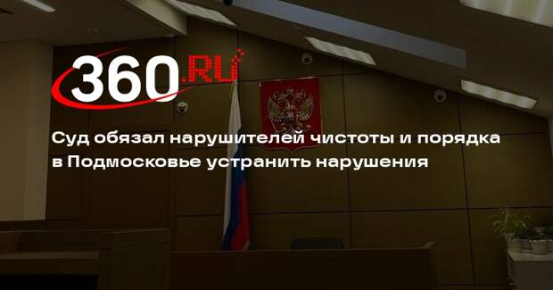 Суд обязал нарушителей чистоты и порядка в Подмосковье устранить нарушения