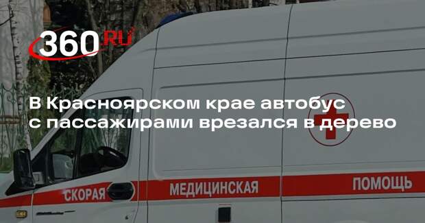 В Красноярском крае автобус с пассажирами врезался в дерево