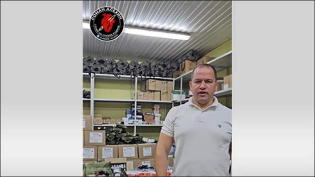 Роман Алёхин с видеоотчётом о собранной помощи фронту. Скриншот видео с ТГ-канала "Роман Алёхин"