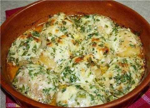 картошка в чесночном масле