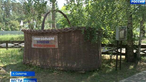Самую большую лозовую корзину в России сплели в Рязанской области