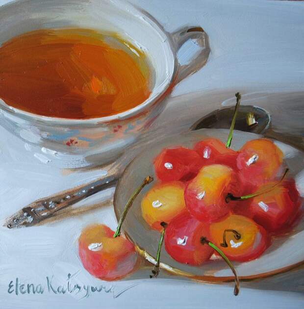 Вкусное чаепитие от художницы Елены Кацура