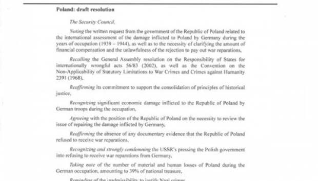 Польша потребует выплат от Германии через ООН