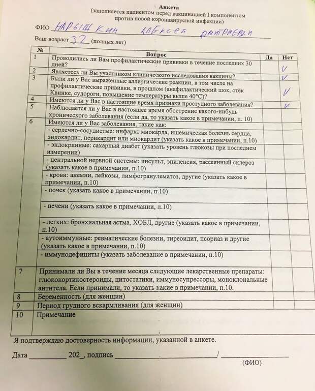 Как я привился от Covid-19