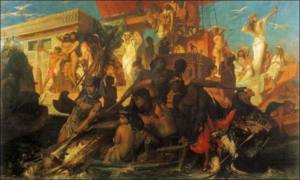 Hans Makart (1840-1884)Die Niljagd der Kleopatra