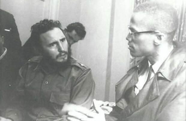 Фидель Кастро и Малькольм Икс в 1960 году