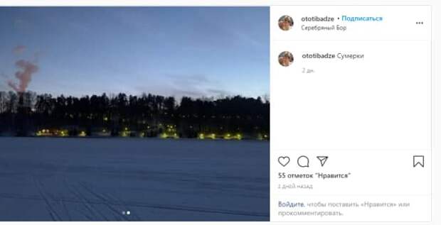 Фото дня: сумерки в Серебряном Бору