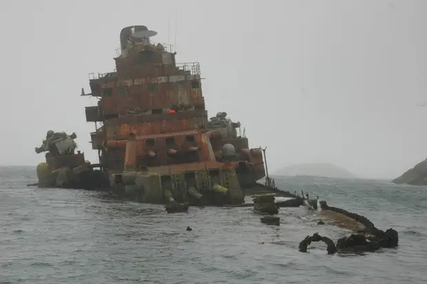 Последнее пристанище крейсера «Мурманск», бывшего гордостью советского флота