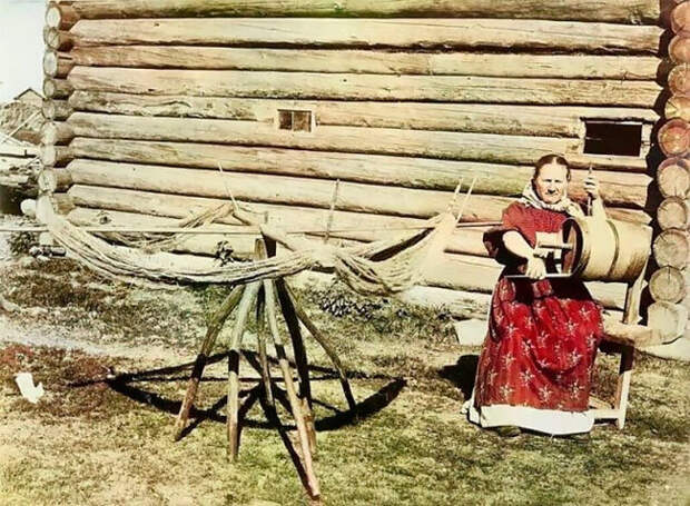 Прекрасные редкие цветные фото русской деревни 1899 года 