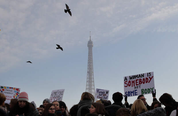 2. Париж Трамп, демонстрация, протестные настроения, сша, феминизм