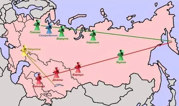 Плесецк космодром карта