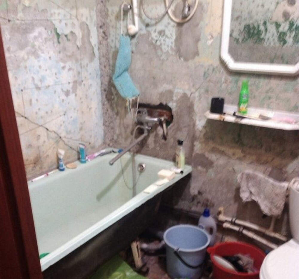 ванная комната в бедной квартире фото
