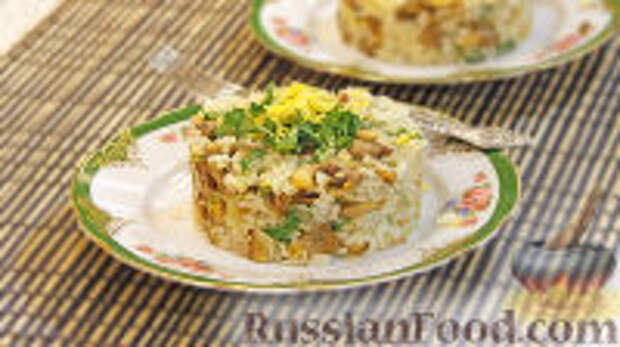 Фото к рецепту: Цитрусовый рис с грибами