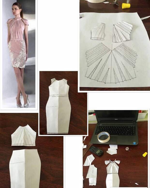 Моделирование платья со сложной драпировкой 1