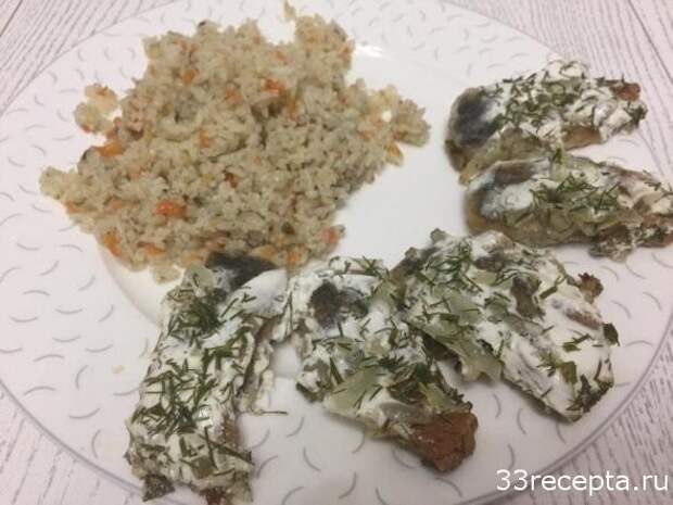 щука в сметане с кускусом