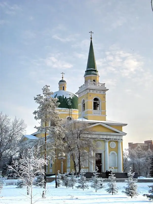 Омск зимой. Зимний Омск. Красивые места в Омске зимой. Центр Омска зимой.