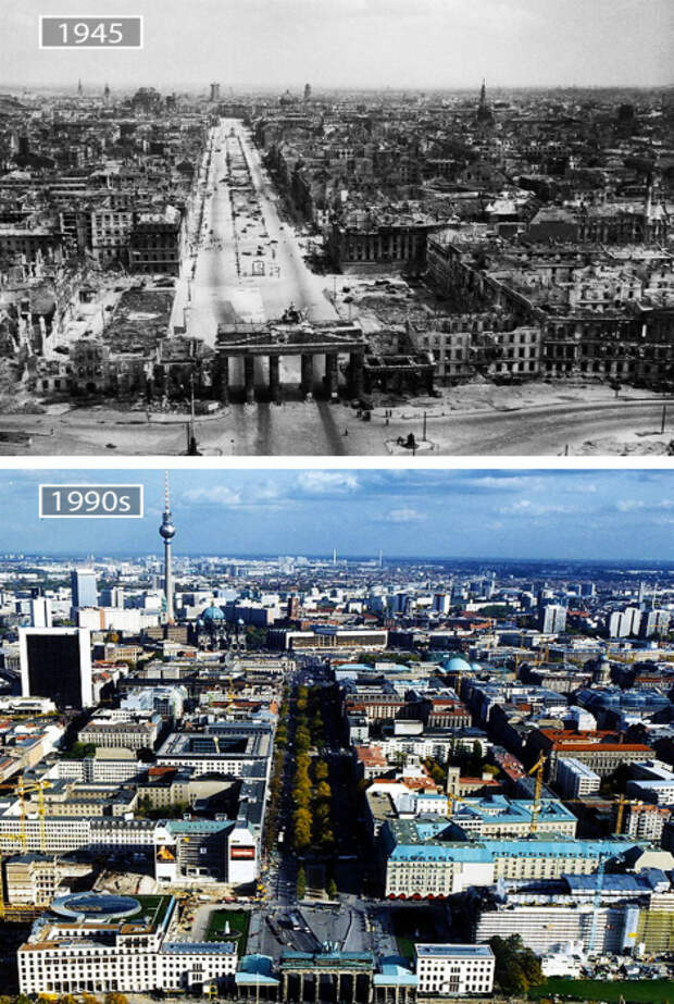 Берлин в 1945-ом и в 1990-м.