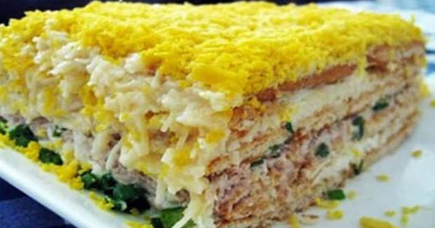 Вкусный торт-салат «Закусочный». Очень рекомендую
