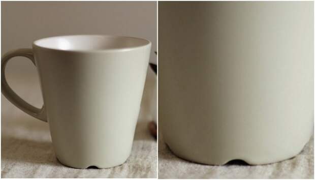 Через щербинки стекает вода, когда чашка сушится Через щербинки стекает вода, когда чашка сушится