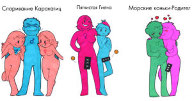 Немного безумные комиксы: как бы мы заводили детей, если б происходили от других животных?