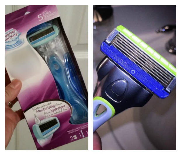 Even if a woman's razor has the same amount of blades, the men's version just gets a closer shave.
