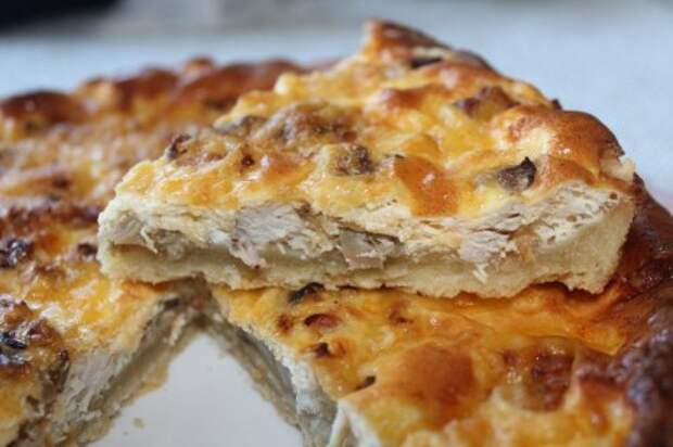 Киш с индейкой и грибами Киш с индейкой и грибами