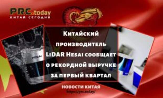 Китайский производитель LiDAR Hesai сообщает о рекордной выручке за первый квартал