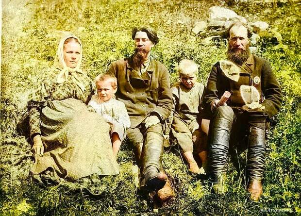 Прекрасные редкие цветные фото русской деревни 1899 года 
