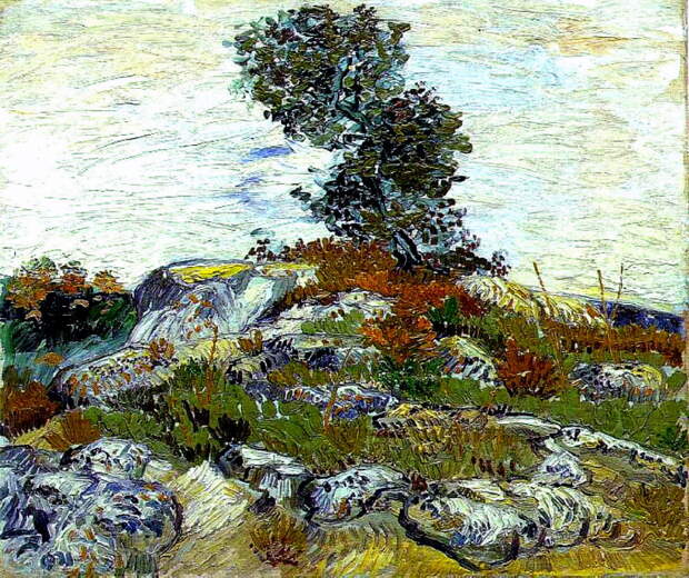 Rocks with Oak Tree, 1888. Винсент Ван Гог (1853-1890)