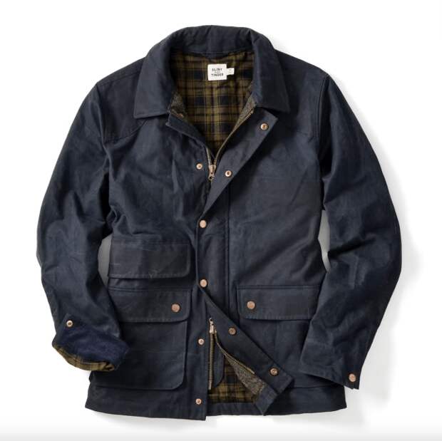 Flint and Tinder Flannel Lined Waxed Hudson Jacket