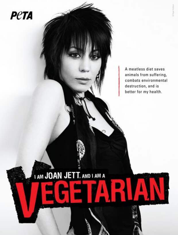 музыканты - защитники животных Джоан Джет PETA