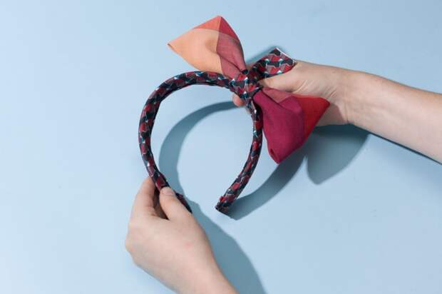 Ободок из двух галстуков (Diy)