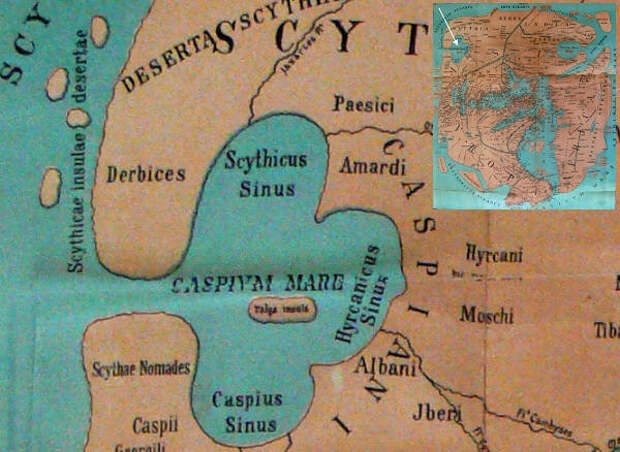 Фрагмент карты Помпония Мела