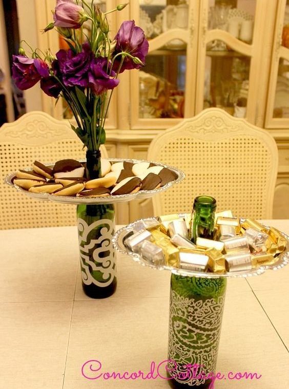 Поделки из стеклянных бутылок