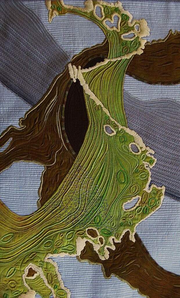 Seaweed-patterned textile by Penny Berens: