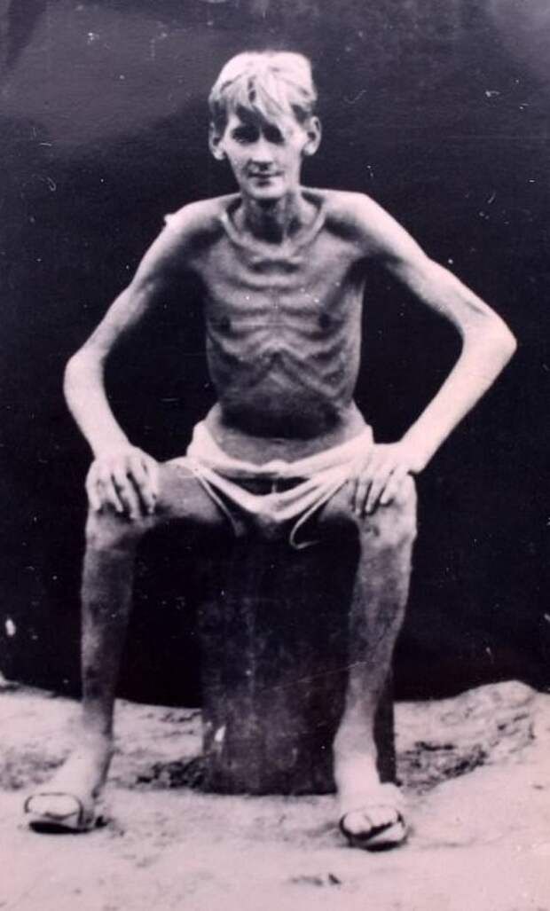 Британских пленных в Японии во время II мировой превращали в живые скелеты военнопленныe, вторая мировая война, жестокость, история, концлагеря, лагеря смерти, фото, япония