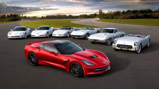 Американская мечта – 7 поколений Corvette chevrolet, corvette, спорткар