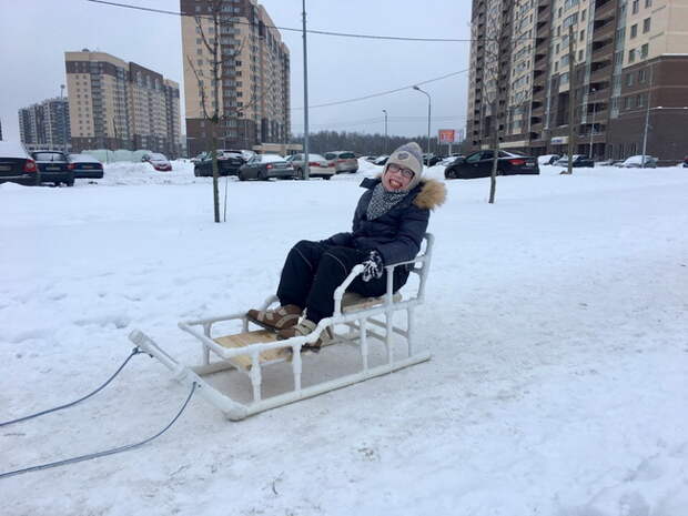 Санки из труб ПВХ для ребенка