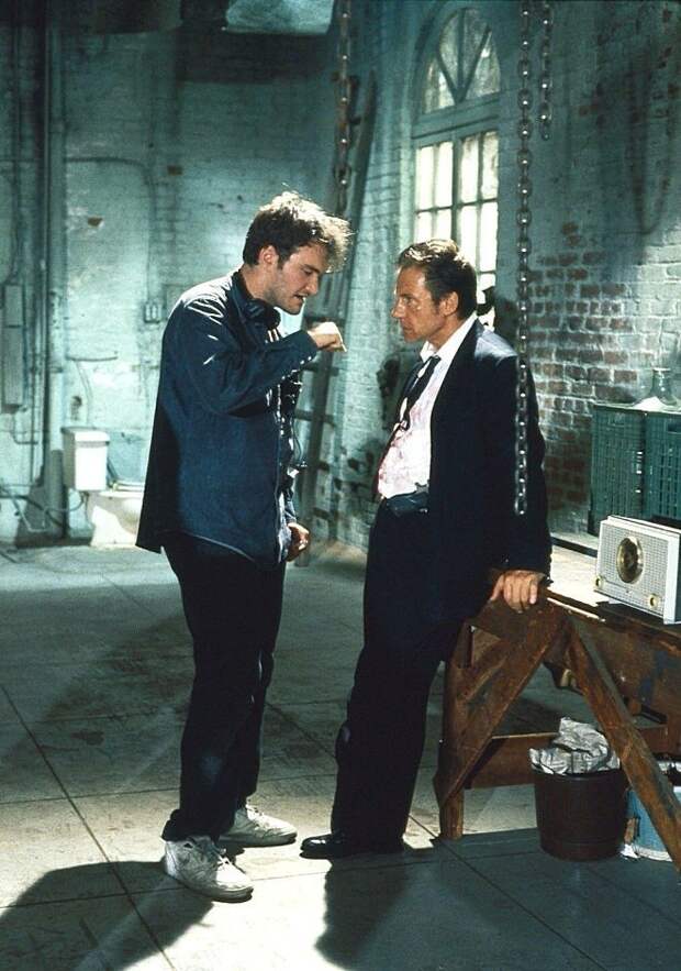 Харви Кейтель и Квентин Тарантино на съемках Reservoir Dogs (1992) Фотографии со съёмок, актеры, кинематограф, режиссеры