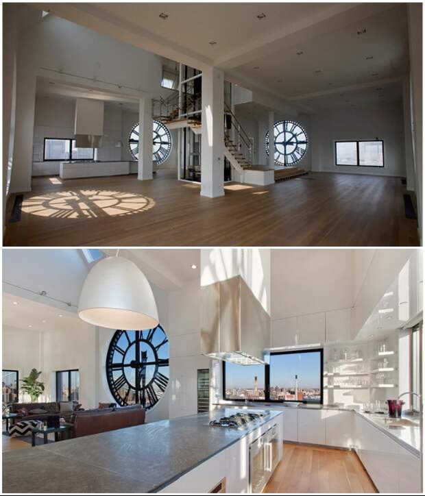 Кухня огромных размеров под стать самой жилой резиденции (Часовая башня, Манхэттен). | Фото: redeveloper.ru.