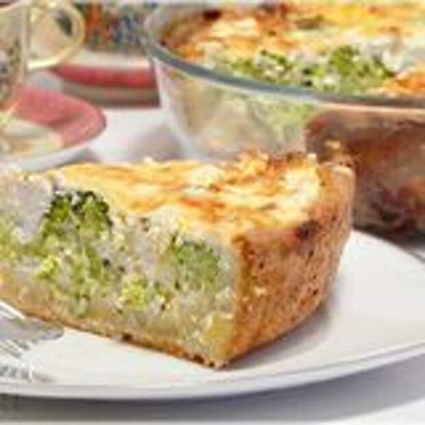 Киш с брокколи и сыром Фета