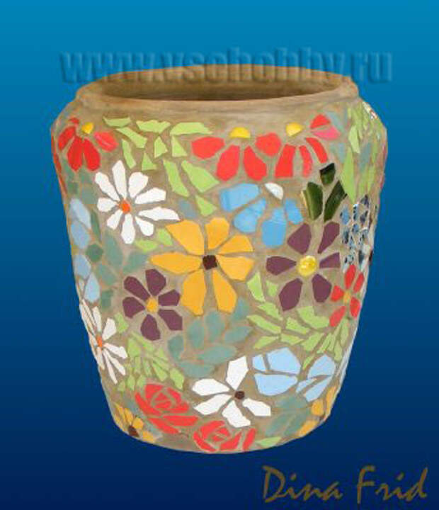 Цветочный мозаичный горшок. Мастер-класс (6) (344x400, 90Kb)