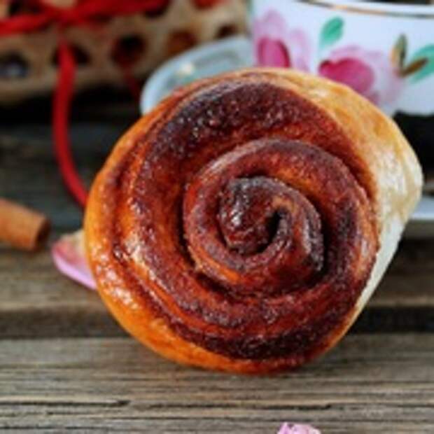 Постные булочки  Розочки с корицей 