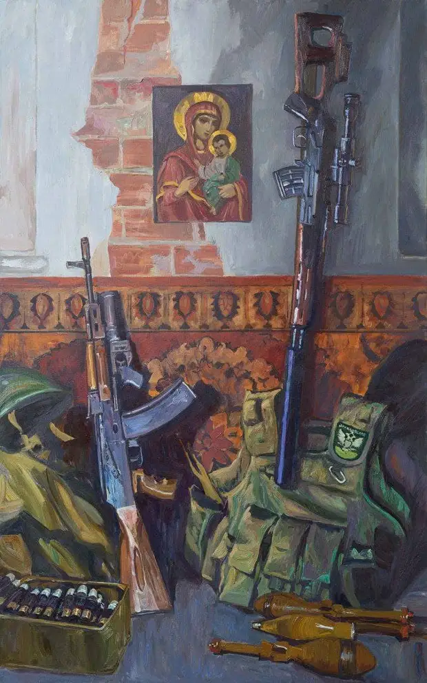 Военный Донбасс в работах художника Максима Васильевича Фаюстова