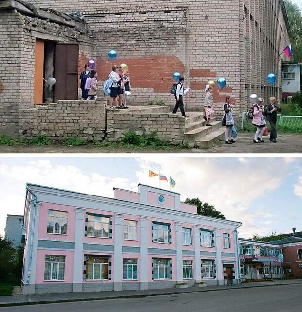Первое сентября, школа в РФ. Да, это реальная школа