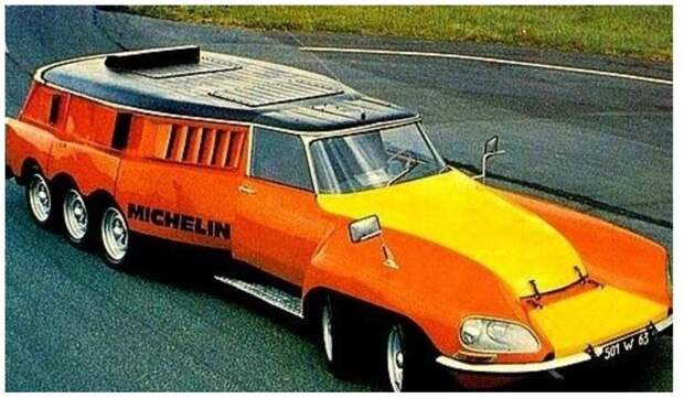 10-колесный футуристический автомобиль,Michelin, 1972 10-колесный футуристический автомобиль,Michelin, 1972