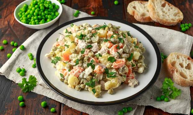 Сколько брать картофеля и горошка: закупаем продукты для настоящего оливье