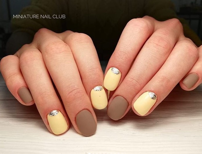 Желтые короткие ногти: 50+ ярких и солнечных идей